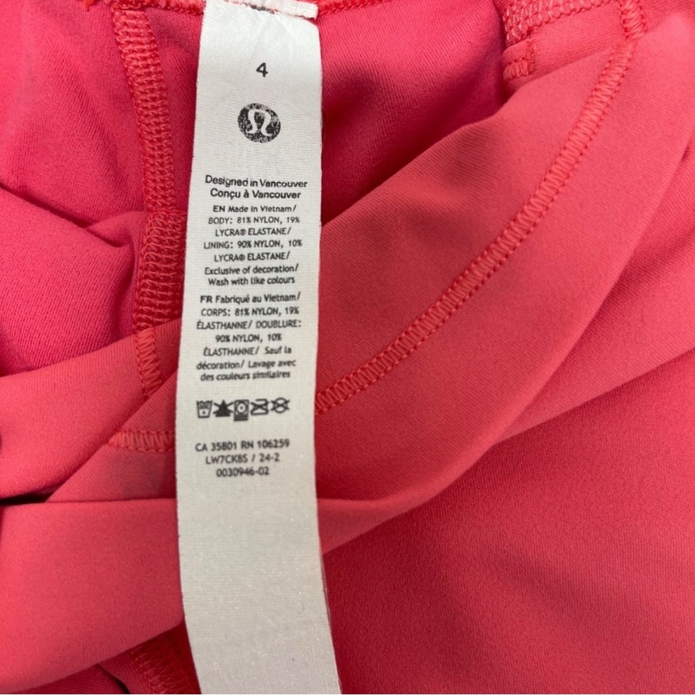 Woman’s Pink Lululemon Align Shorts 4” Size 4 - Picture 9 of 10